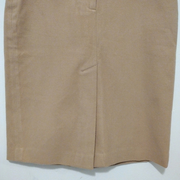 Express - Suede Khaki Slits Pencil Skirt - Picture 5 of 12